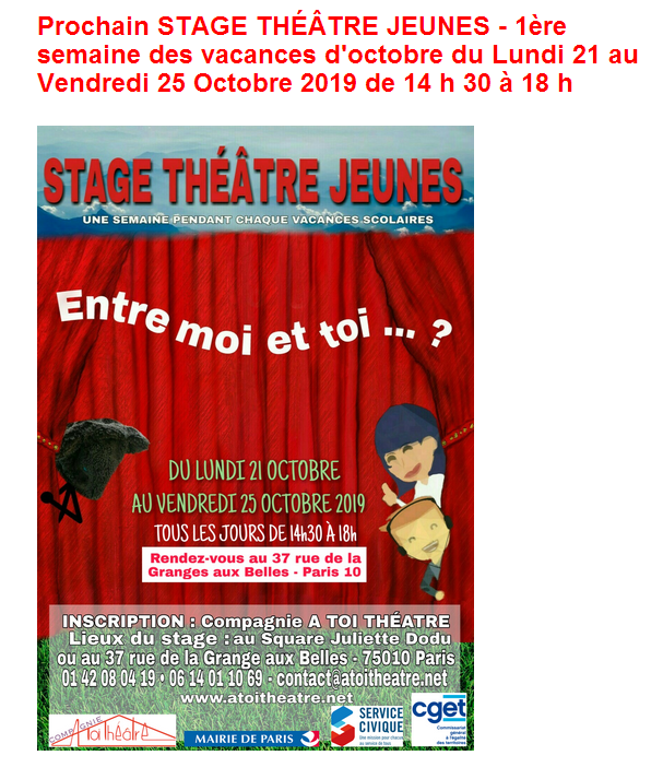 ACTU STAGE OCTOBRE 2019